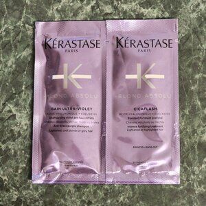 Kerastase Blond Absolu Bain Ultra Violet and Cicaflash Conditioner - NEW